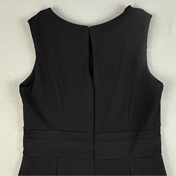 Liz Claiborne Dress Women's Size 6 Sleeveless Mesh Trim Zip Back Black - Picture 7 of 13